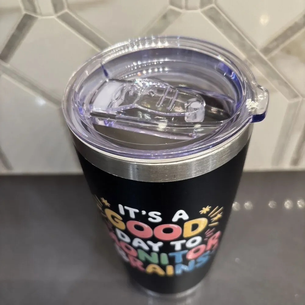 It's A Good Day To Monitor Brains Tumbler 20oz Black Neurology Imaging EEG Sleep